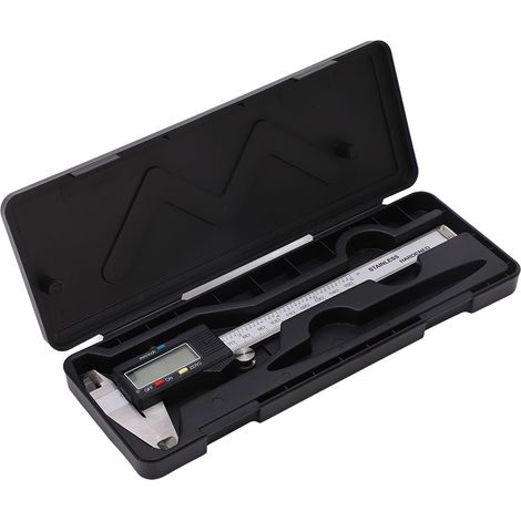 Pied à coulisse numérique LCD inox 0-150mm, réglet électronique de mesure avec pile, étau de précision (1/5)