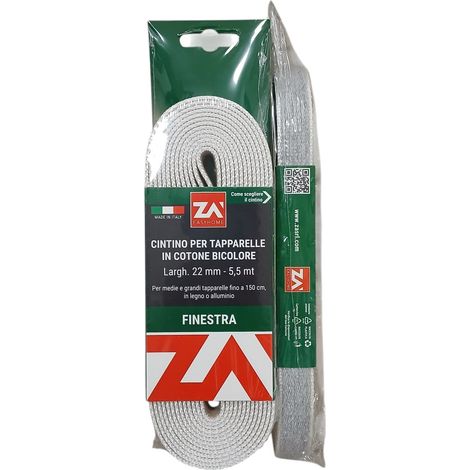 CINTINO PESANTE 5,5M 22MM BICOLORE PER FINESTRE.