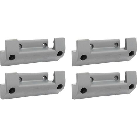 Support mural pour tuyau d'arrosage en PVC (lot de 4) avec 8 vis d'expansion (1/5)