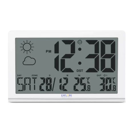 Explore Scientific Reloj Jumbo blanco diseño elegante (1/2)