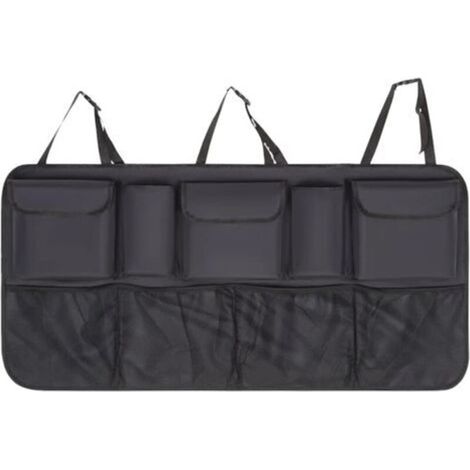 Sac de rangement pour voiture, sac de rangement pour siège arrière, sac de rangement pour siège arrière, facile à installer, grande capacité, gain de place, fermeture à boucle (1/4)