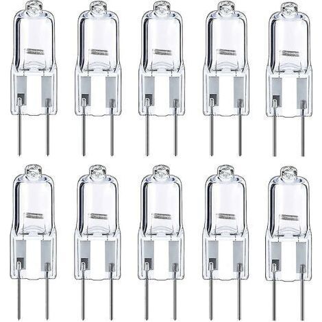 G4 Halogen Bulbs, 12V 10W, Warm White, Pack of 10