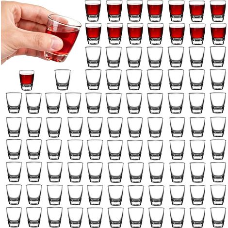12 Verres à Shot en Verre, 35ml Petit Verre à Vin en Forme D'oeuf pour Fête, Verre dur, Avec Fond épais, Résistant au Lave Vaisselle, Verres à Shot Transparents, pour les Fêtes, les Clubs (1/5)