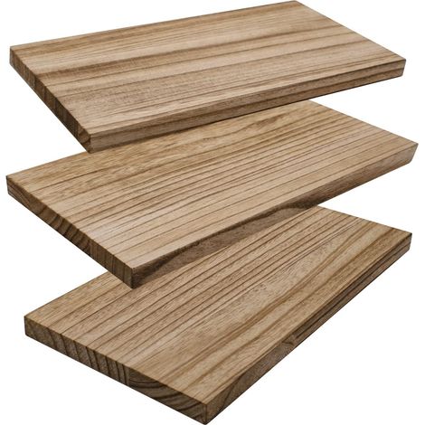 3 Pcs Feuilles Plaque Bois Brut Planche Carrés Non Finis pour l'Artisanat Peinture murale et décoration de la maison (1/5)