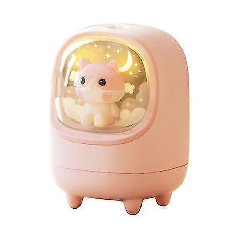 3life Luftbefeuchter für Zuhause, 350 ml, niedliches Haustier-Ultraschall-Kaltnebel-Aromaöl-Diffusor mit LED-Warmlicht, USB-wiederaufladbar – M23 Pink (1/5)