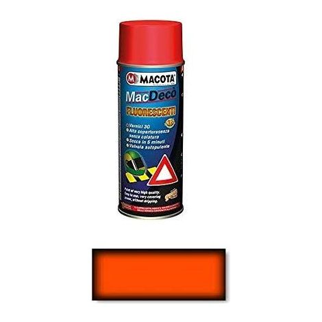 MACOTA Tuning Vernice Spray Fluorescente Smalto Acrilico NON COLA Colore - Arancio Fluo (1/2)
