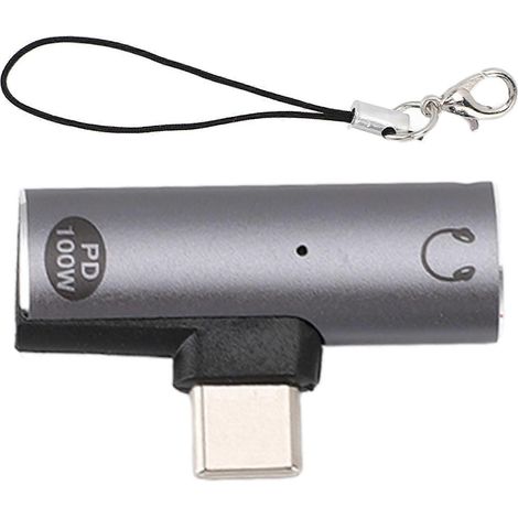 USB-C-auf-Kopfhörer-Ladeadapter, USB-C-Stecker auf 3,5-mm-Klinkenbuchse (Kopfhöreranschluss), USB-C-Buchse, 100 W Schnellladefunktion (1/4)