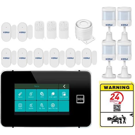 Sistema di allarme, connettività 4G e WIFI, interfaccia touchscreen, allarme 4G, spina EU-A (1/2)