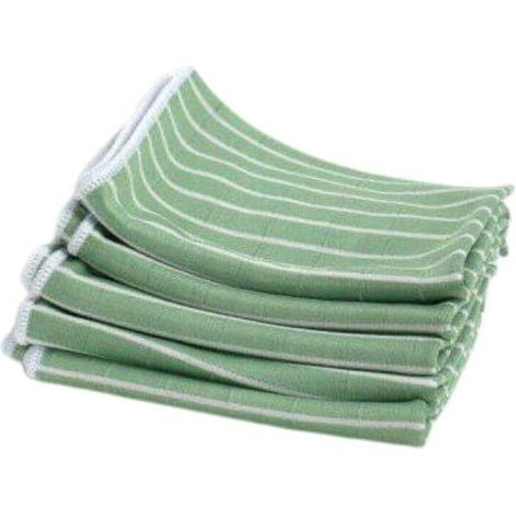 5 Microfibres Bambou 35cm – Essuyage Sans Trace Inox, Chromes, Miroirs, Vitres (1/5)