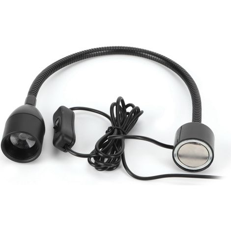 Beyamis Lampe de travail LED 5 W à col de cygne flexible et base magnétique pour machine à coudre, éclairage industriel, prise UE 110-220 V (1/5)
