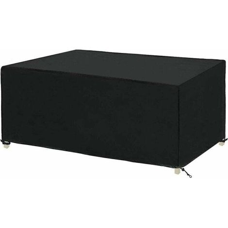 Telo di copertura rettangolare impermeabile per tavolo da giardino, telo protettivo per mobili da giardino, telo protettivo per area relax da giardino in tessuto Oxford impermeabile (180 x 120 x 70 cm (1/4)