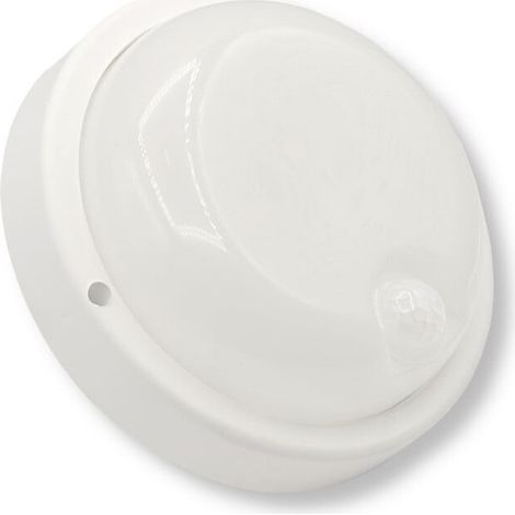 TrAdE Shop Traesio - Plafoniera Led Per Esterno Con Sensore Di Movimento 9w Luce 6500k Tonda Ovale Ip56 Sen-9f - -ROTONDO - (1/5)