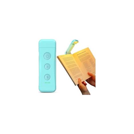 Wiederaufladbare Leselampe, Leselicht für die Nacht, 3 warme Farben x 5 Helligkeitsstufen, kompakt und langlebig, Geschenk für E-Reader (Blue-Pro Max) (1/4)