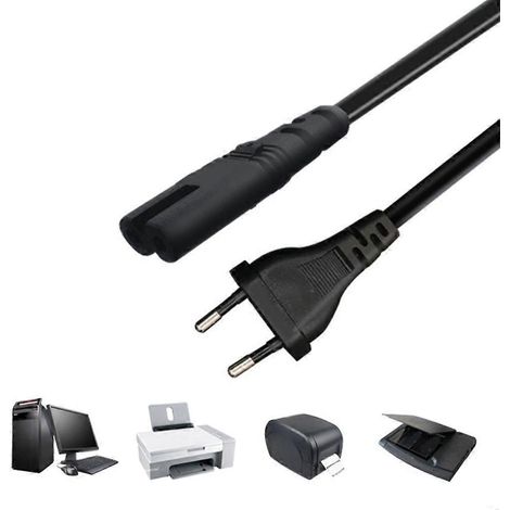Câble d'alimentation secteur européen EUPlug 2 broches IEC320 vers C7 (1/4)