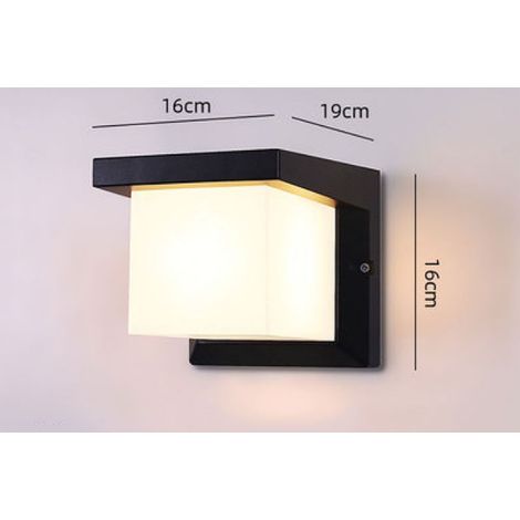 Applique murale LED extérieure 8W YIDOMDE, détection radar IP65 aluminium étanche, éclairage blanc 6000-6500K pour balcon, jardin, porche, couloir, patio (1/2)