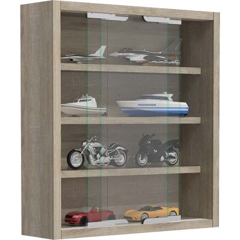 Vitrine murale Agisa H. 40 x L. 37 x P. 10 cm Sonoma Eiche (1/4)