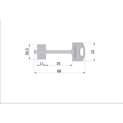 CHIAVE GREZZA GAMBO 68 MM SECUREMME