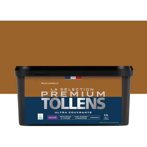 Tollens - Peinture intérieure couleurs - La Sélection Premium Velours - Ultra Couvrante - Brun Cannelle 2,5 L - 30m²