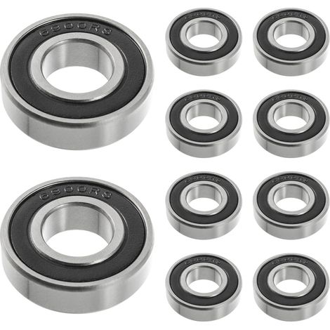 Lntyq 6900 2RS Roulement a Bille, Fabriqué en Acier à Roulements 10 mm x 22 mm x 6 mm, Roulements à Billes à Gorge Profonde Doublement Blindés（10 Pcs）