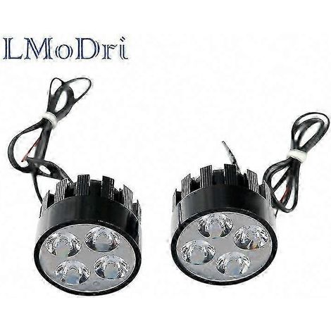 12V LED Motorradscheinwerfer (1 Paar) - Motorradscheinwerfer zum Fahren, Nebelscheinwerfer, dekorativer Scheinwerfer, leistungsstarke Beleuchtung für Zweiräder (1/5)
