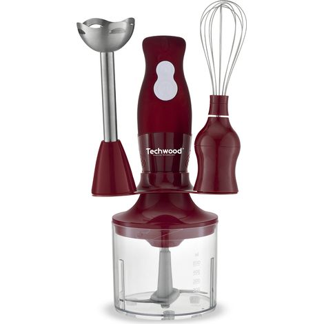 Batidora de Mano 3 en 1 300W - Picador 500ml, 2 Velocidades, Cuchillas Inox, Soporte Almacenaje TMS-8355 (1/4)