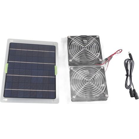 Ventilateur portable à énergie solaire – mini-ventilateur écoénergétique pour chenils, serres et camping-cars (1/5)
