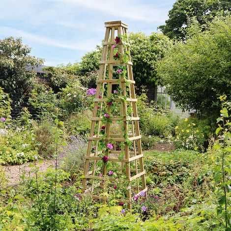 Zest Snowdon Obelisk Wooden Garden Plant Support Rose Flower Climber (1/5)
