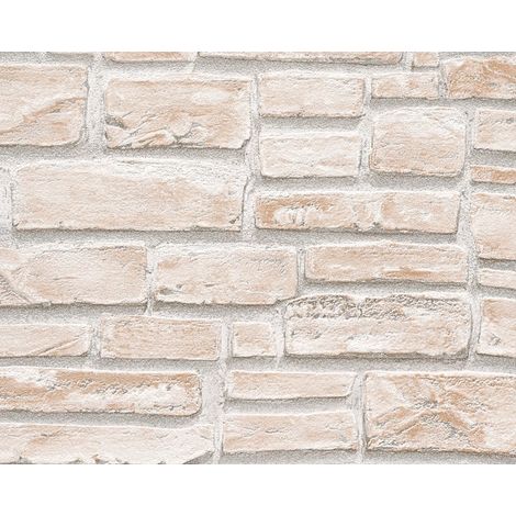 Carta da parati Effeline effetto mattone 3d beige (1/6)