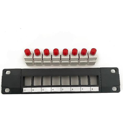 Adaptateur RJ45 à 8 ports pour panneau de brassage fibre optique FC droit