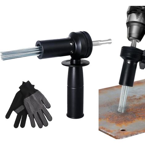 Needle Scaler with Sds Rod and Adapter for Removing Paint Rust Dirt and Welding Dust with a Pair of Gloves (1/5)
