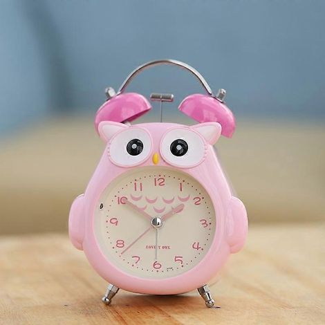 Réveil silencieux lumineux en forme de hibou pour enfants de 7,6 cm (3 pouces) avec fonction snooze (1/4)