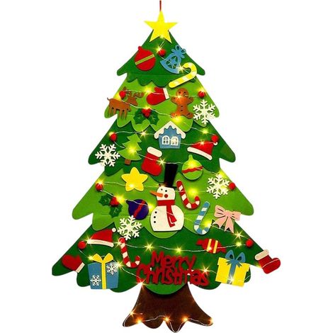 Sapin de Noël en feutre pour tout-petits, Sapin de Noël Montessori en feutre pour enfants, Sapin de Noël Montessori pour tout-petits, Sapin de Noël pour tout-petits (1/5)