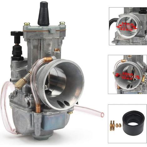 34mm Carburetor,PowerJet PWK 30mm Motorcycle Carburetor for Dirt Bike Motocross Motorcycle Go Karts Scooter Quad ATV (1/4)