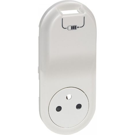 Legrand 068116 - White hubcap - 2 P+T Surface socket + Semi-recessed USB charger - Céliane