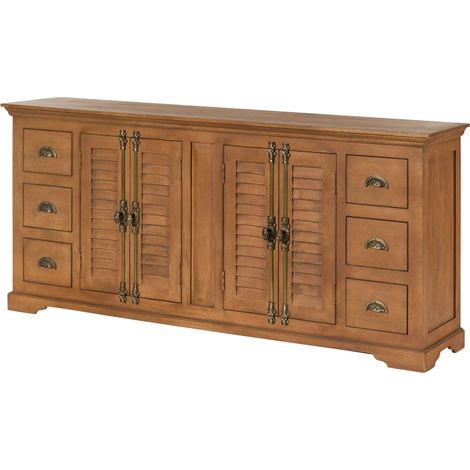 Sideboard Mango 200x45x90 beige geölt TOULOUSE 17Massivmoebel24 GmbH
