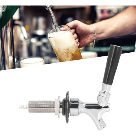 Robinet de colonne à bière en acier inoxydable avec poignée de 100 mm de long, adapté aux colonnes à bière. (1/5)