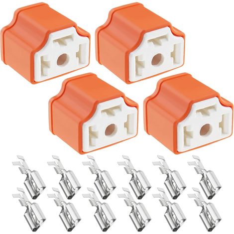 Connecteur Phare H4 - Lot de 4 - Céramique et Plastique - 3 Broches - Pour Ampoule LED (1/5)