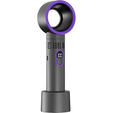 Ventilateur sans pales à 100 niveaux de puissance avec affichage numérique intelligent et chargement USB. Ventilateur portable à main haute puissance. (1/5)
