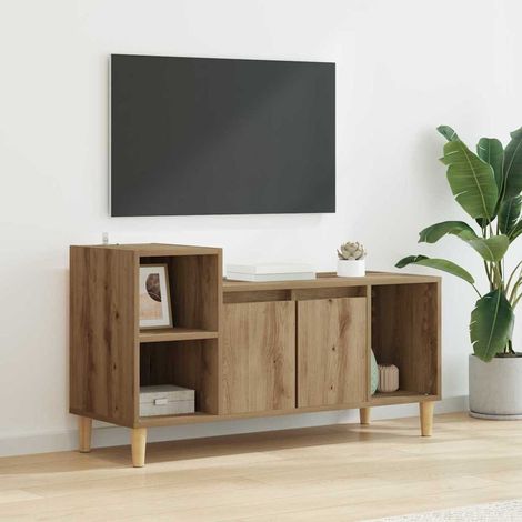 vidaXL Mobile TV Rovere artigianale 100 x 35 x 55 cm Legno