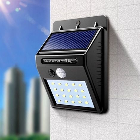 Faretto a 20 LED con pannello solare e sensore di movimento (1/4)
