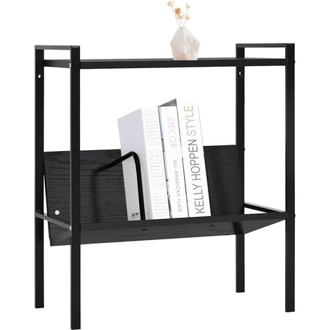 Maison Exclusive - Bibliothèque 2 niveaux Noir 52x28x59 cm bois d'ingénierie (1/5)