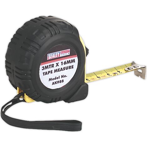 Sealey AK988 Metric/Imperial Rubber Tape Measure 3m(10ft) x 16mm