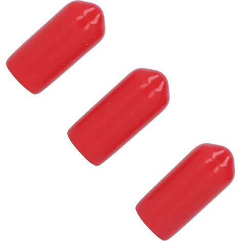 Lot de 100 bouchons de protection filetage PVC rouges, embouts tuyau ronds pour vérin soupape bride 9mm (1/5)