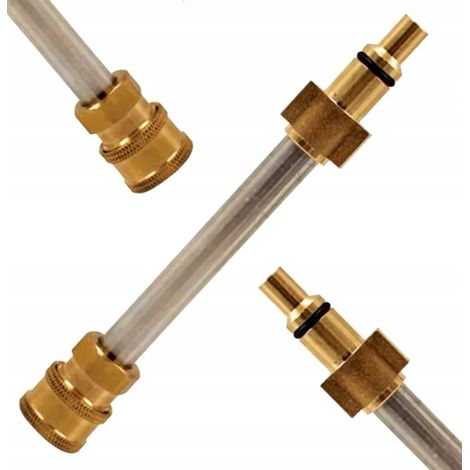 Lancia con Adattatore 1/4" QC per Idropulitrice – Compatibile con Lavor, Huter, Champion – Pressione Max 4000 PSI, Lunghezza 16 cm, Ottone e Acciaio