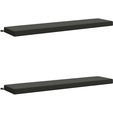 Coussins de banc 2 pièces SOEST 2 pc 100 % polyester Anthracite vidaXL