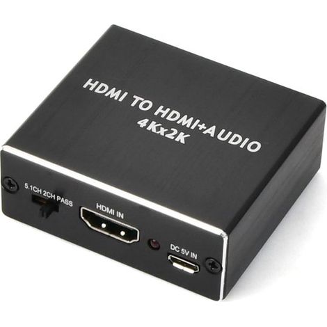 Convertisseur audio HDMI 4K – Extracteur audio HDMI avec sortie SPDIF et jack stéréo 3,5 mm – Séparateur audio pour son surround et appareils HDMI (1/5)