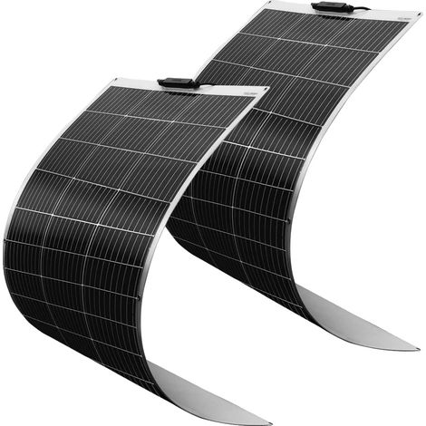Panneau Solaire, Design Semi-Flexible, Haute Efficacité, 120W 2 Pcs (240W) (1/2)