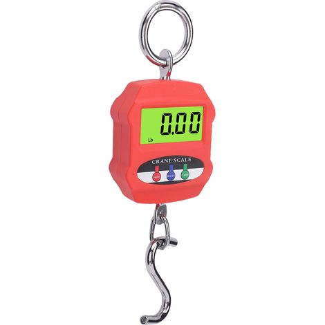 Balance suspendue numérique 300KG 660LB, écran LCD rétroéclairé, petite grue portative avec crochet pour les voyages à la ferme (1/5)