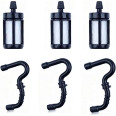 Kit Ligne Carburant 3mm pour Tronçonneuse MS170 MS180 Compatible MS170/MS180, 3 lignes noires, 3 filtres inclus, diamètre 3mm, installation rapide (1/5)