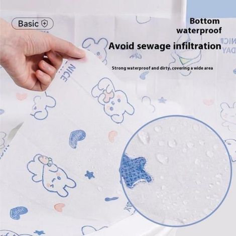 Lot de 100 Protège-sièges WC jetables, papier imperméable surdimensionné, avec languettes adhésives antidérapantes pour adultes et enfants (1/5)